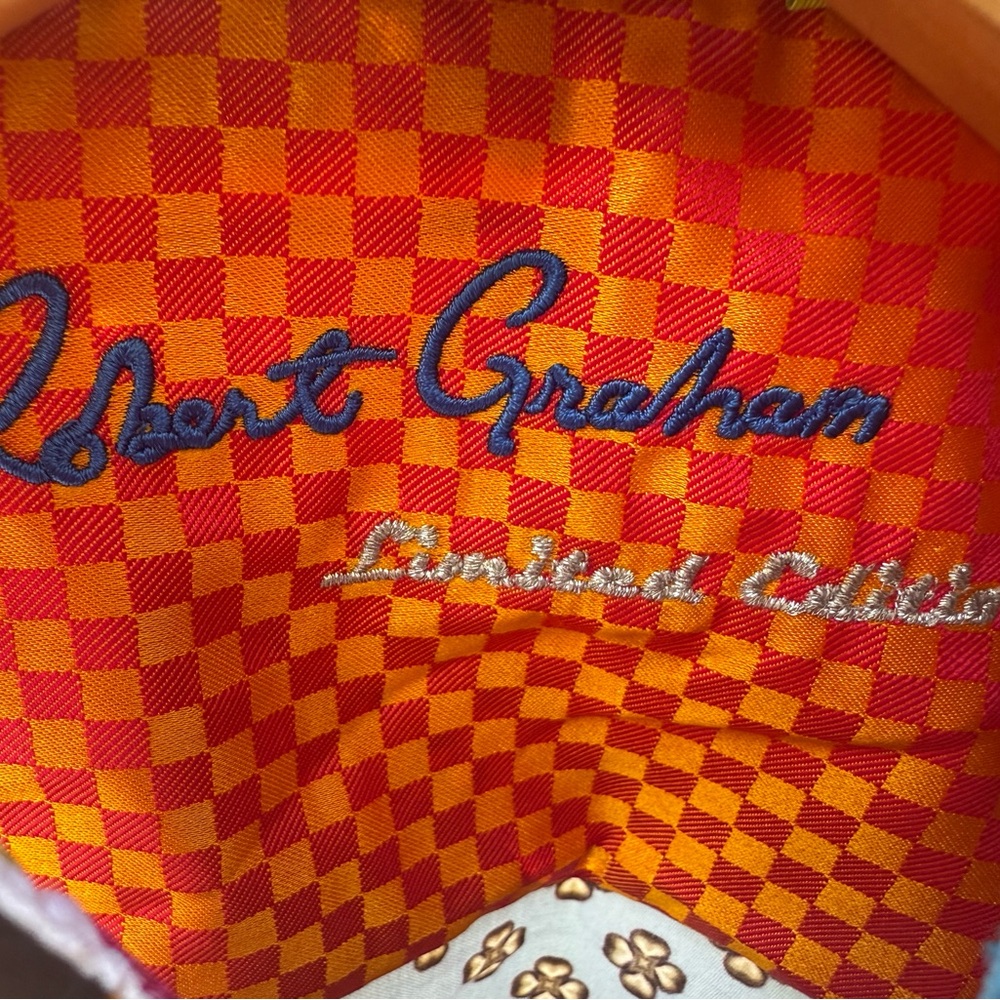 New Robert Graham Limited Edition Collector’s Club Multicolor Patterned Shirt